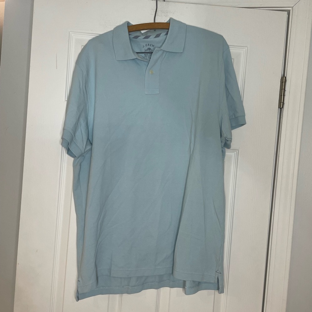 J. CREW Repp Polo NWT in light blue - XL